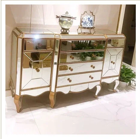 

Neo-classical sideboards, entryway cabinets, storage cabinets, vintage distressed mirror furniture cabinets