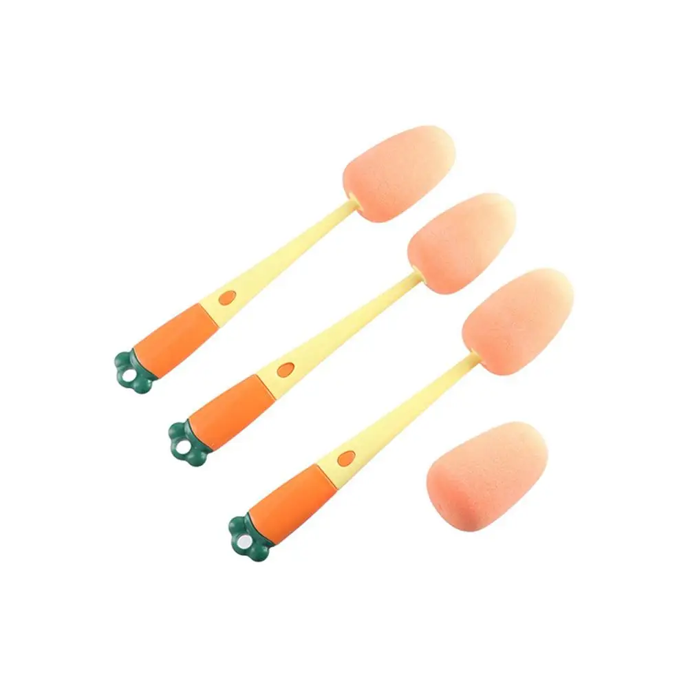 

Degree Rotation Soft Head Carrot Water Baby Bottle Brush Set 3 In 1 Bottle Brush Set Bottle Cleaning Brush Cup Cleaning Tool