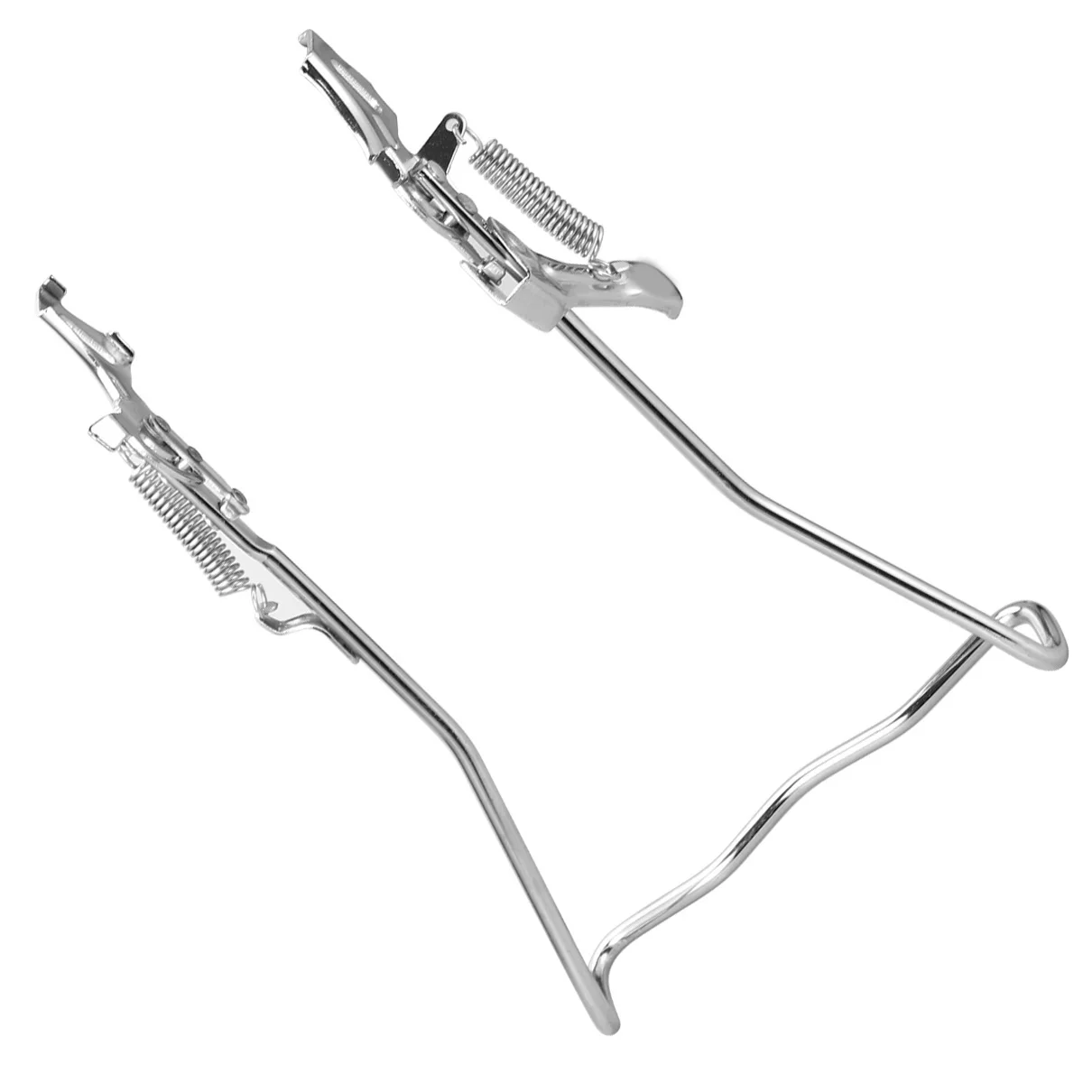 

Rear Bent Double Bike Kickstand Metal Racks Stand Garage Storage Display Floor Stand Bike Rack