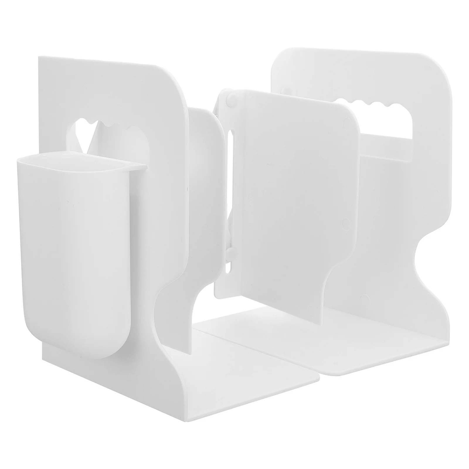 1Set Bookend Shelf Creative Space Saving Foldable Bookshelf for Office Home Classroom Library Stretching Desktop Book Storage