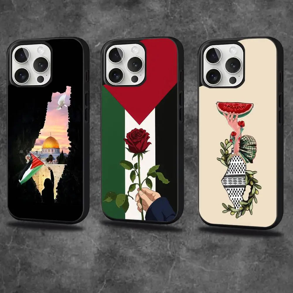 

P-Palestine-es-F-Flag Phone Case For iPhone 16,15,14,13,12,11,Pro,Max,Plus,Mini,SE4,E Magnetic Magsafe Wireless Charging