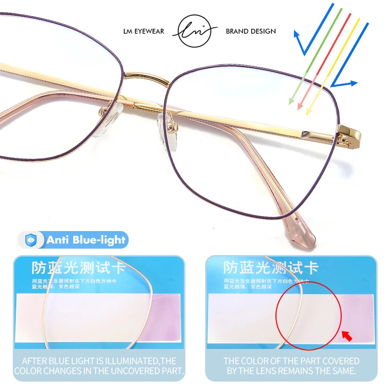 LM Polarisierte Flip-auf Sonnenbrille Frauen Magnet Brillen Gradienten Objektiv Mode Computer Brillen Cat Eye Anti Blaues Licht Gläser