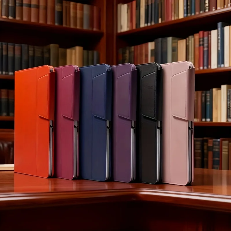 

A 6-color tablet case in pink, black, dark blue, deep purple, orange, and burgundy, compatible with 9/10/11-inch tablets, fits A