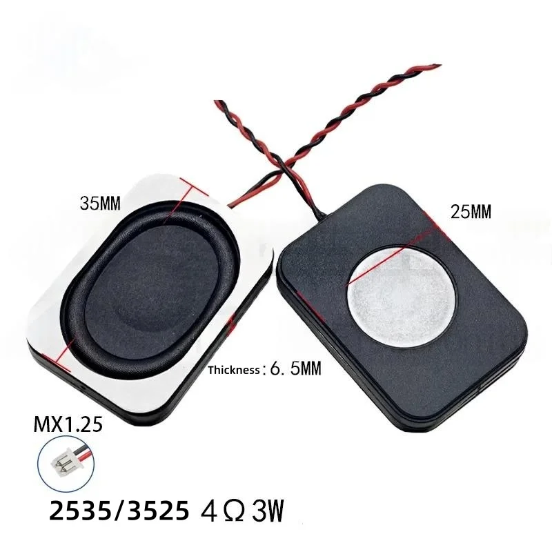 2535 3525 Cavity Speaker 4Ohm 2W 8Ohm 2W MX1.25 PH2.0 for Advertising Machine Smart Home Cabinet DIY Audio Horn