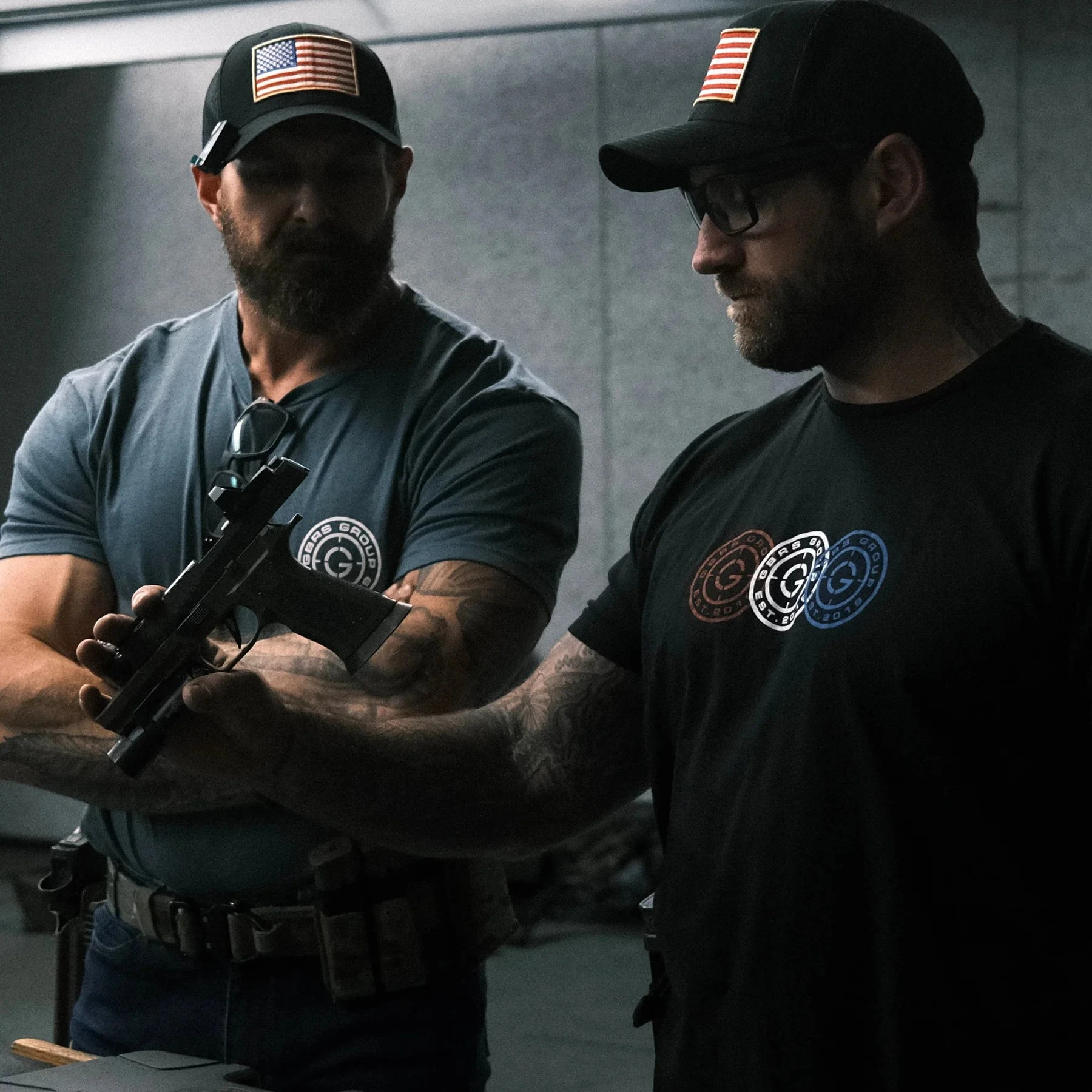 Round-neck Short-sleeved T-shirt Tough Guy Clothing Summer New Product Military Style Rainbow Target Circle Logo