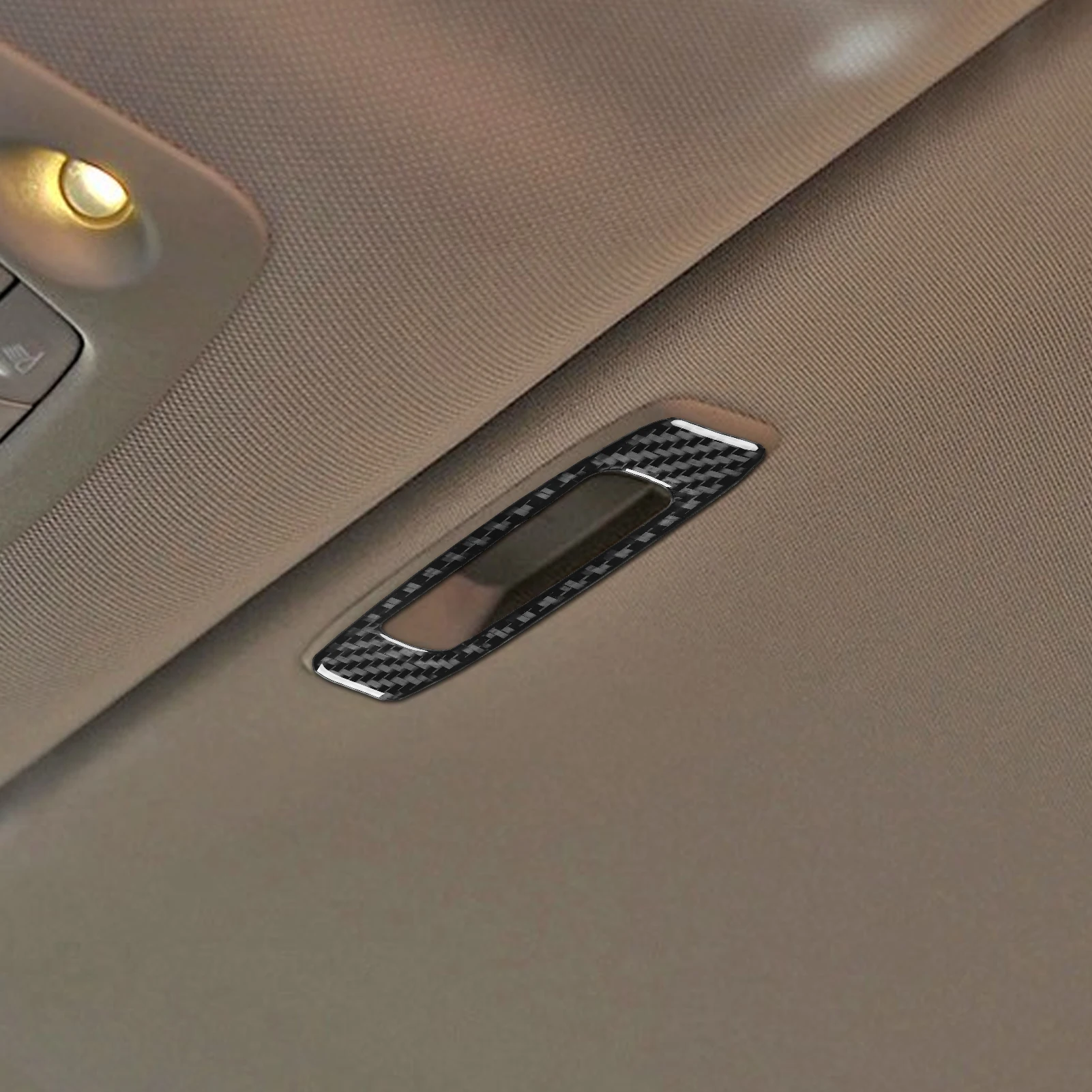 탄소 섬유 지붕 선루프 핸들 패널 장식 커버, 인테리어 장식 스티커, 인피니티 Q50 2014-2020 자동차 액세서리