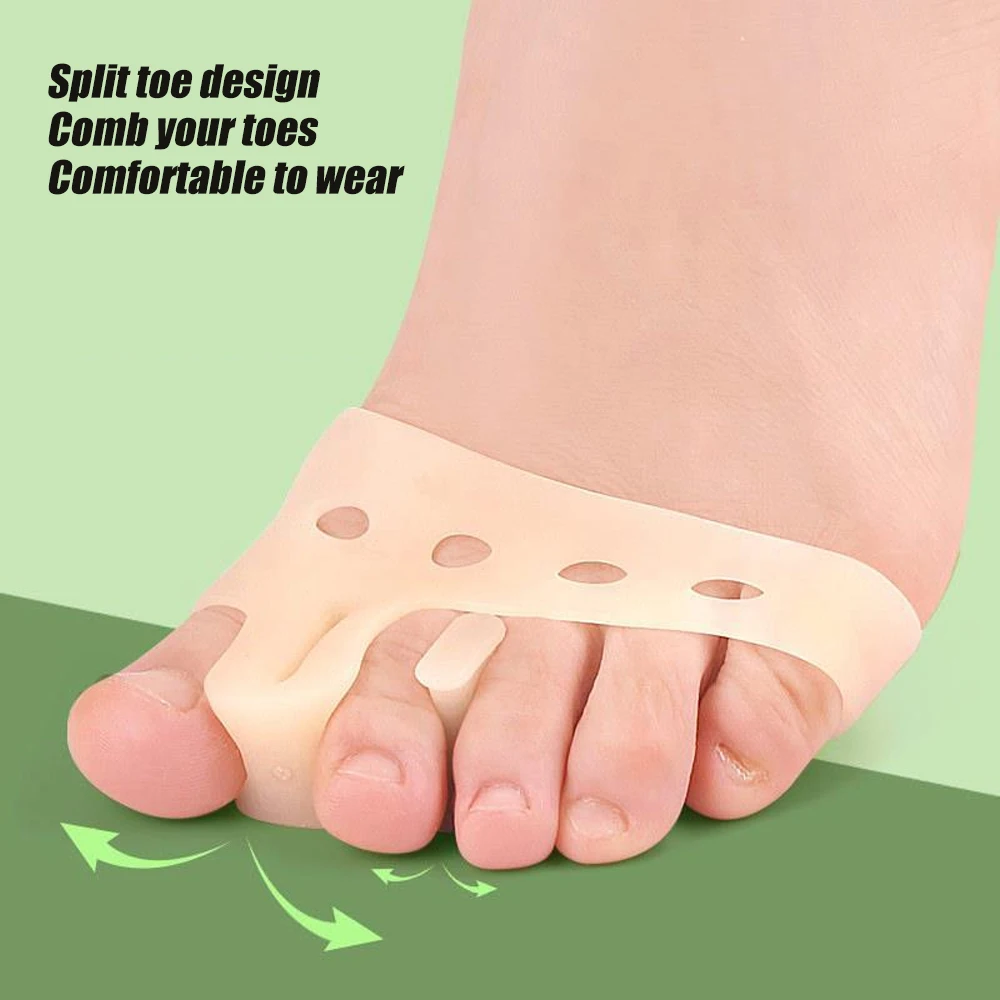 Silicone Gel Magnetic therapy Toes Separator Hallux Valgus Corrector Bunion Bone Ectropion Adjuster Toes Outer Foot Care Unisex