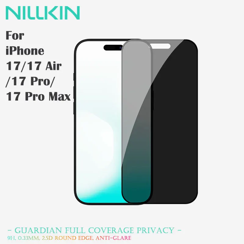 

For iPhone 17 Pro Max, NILLKIN Guardian Privacy Glass, High-Aluminum Impact Resistance, Dust-Free Installation, Eye Protection