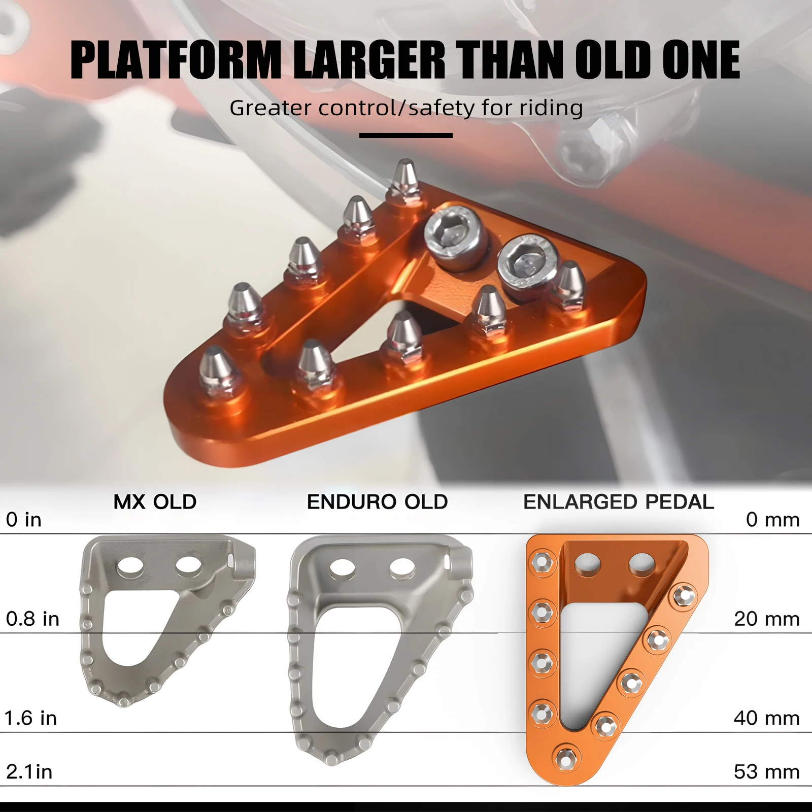 NICECNC Bremshebel-Endplatte für KTM EXC 300 2017-2026 EXC 250 EXCF 350 EXC 450 SX 125 SXF 250 SXF 450 XCW 300 XCF 350 – Detail 2