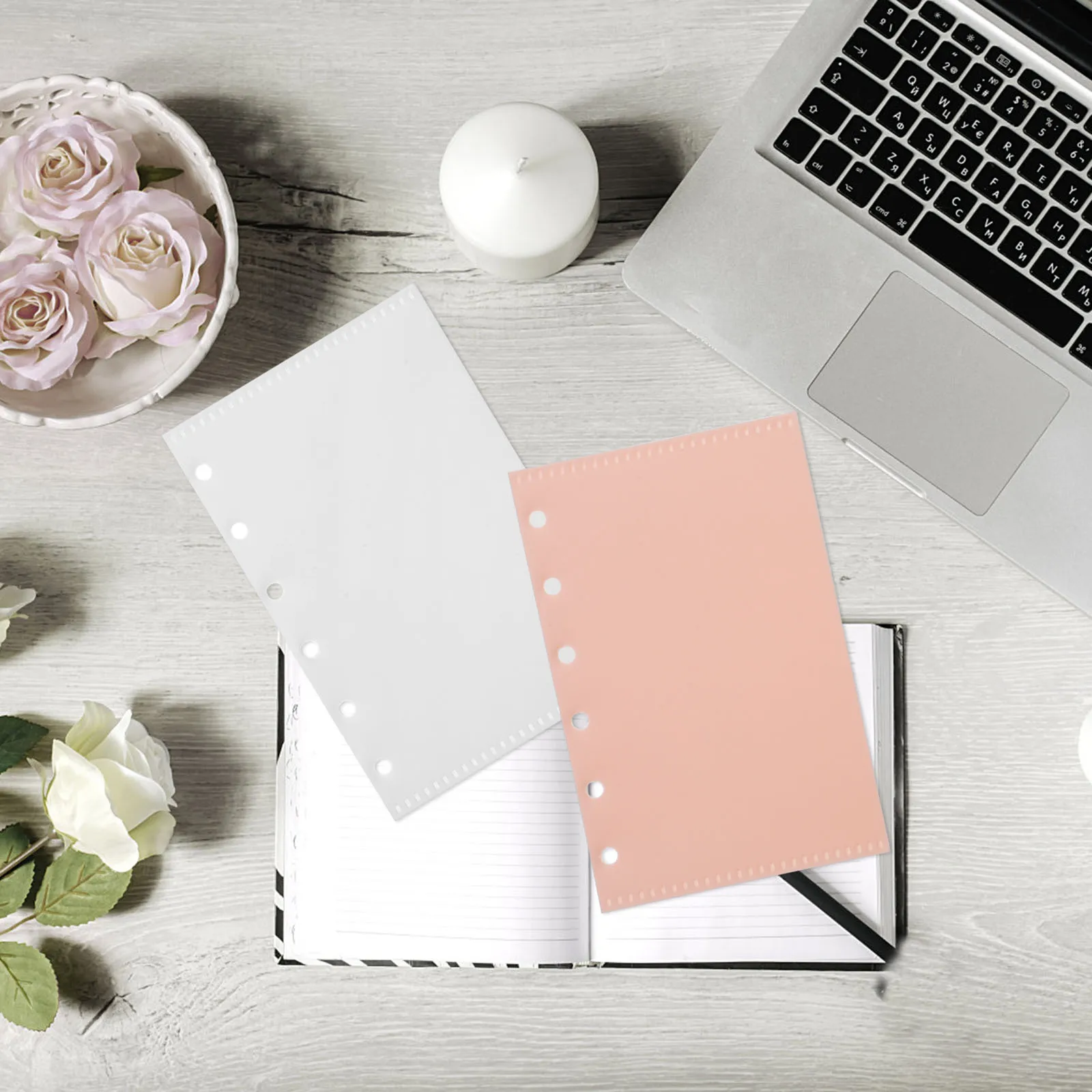 

10 Sheets Set/5 Pages) Binder Organizer Paper Folders for Documents Divider Bag Pouch Sleeves Pp Pockets File