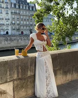 Mingmingxi New in Matching Sets Elegant Off The Shoulder Cropped Top and Flared Skirt Sexy Outfits Two-piece Set Women 2025 - Image 3