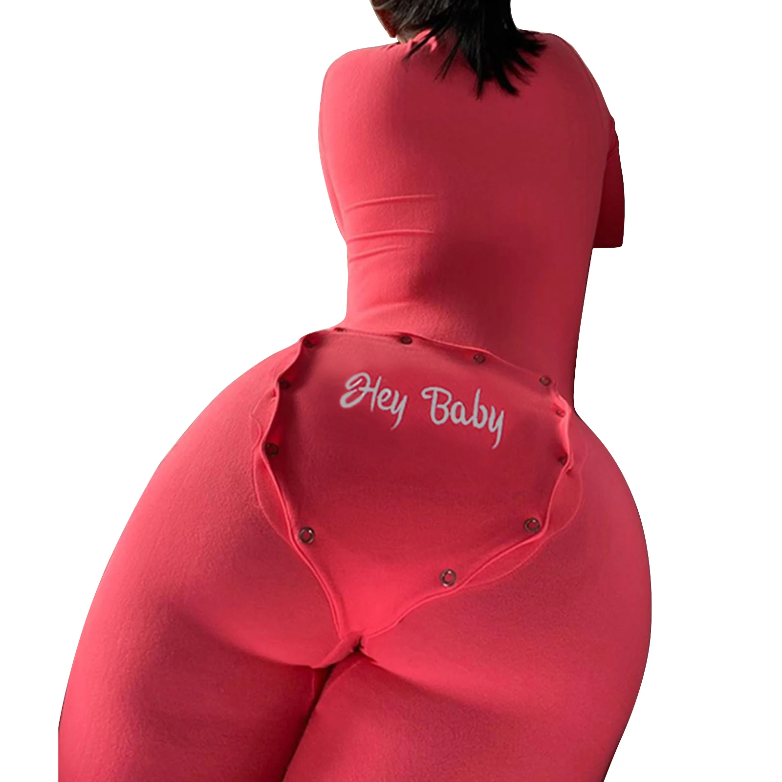 Jumpsuit piyama leher V dalam potongan renda seksi wanita Bodysuit Romper lengan panjang elegan dengan ikat pinggang