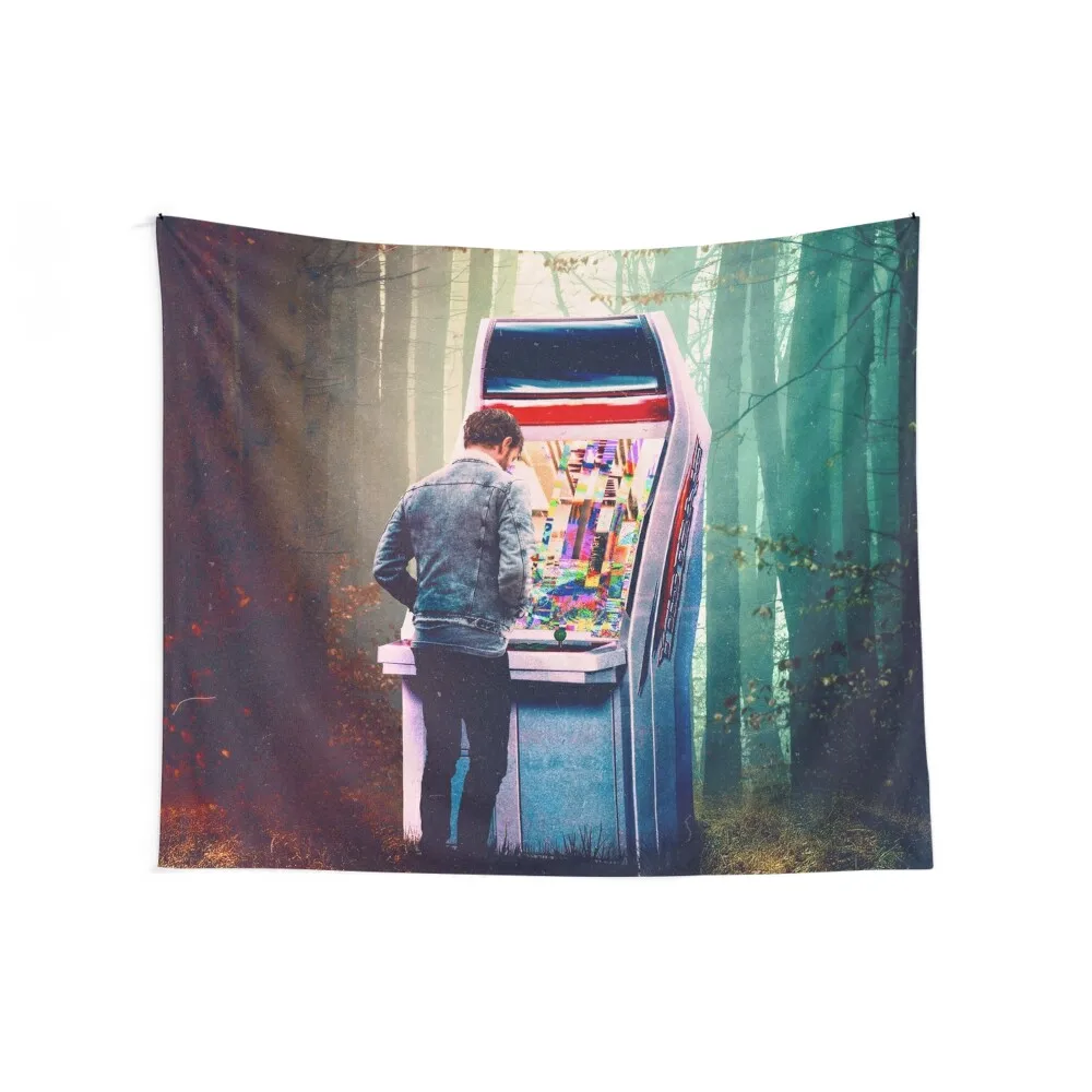 Glitched Tapestry Cute Decor Room Aesthetic Living Room Decoration Tapestry