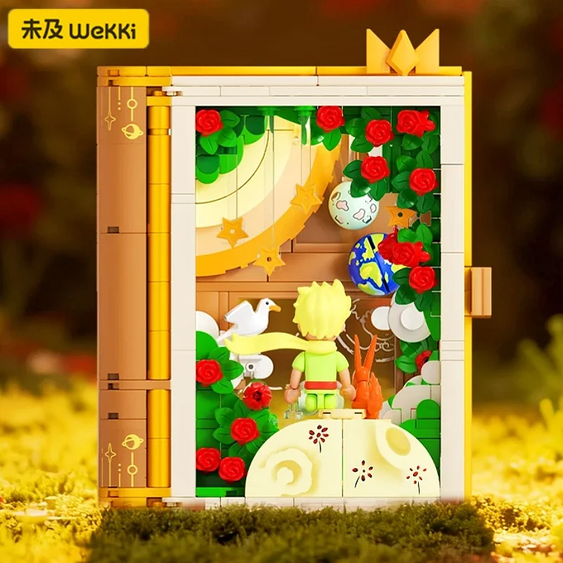 Wekki – blocs de construction de conte de fées du petit Prince, jouets d'assemblage de livres 3D, Puzzle créatif pour enfants, modèle d'épissure, cadeau exquis