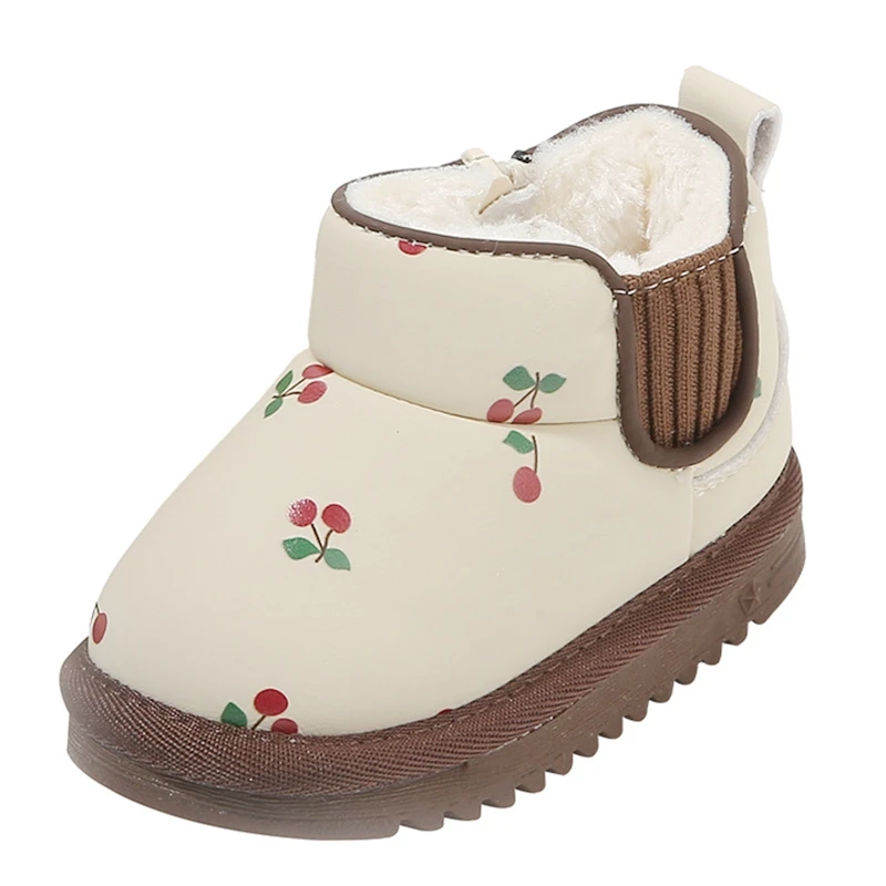 

Toddler Girls Snow Boots Cute Winter Ankle Boots For Little Kids Woman With Thick Plush Baby Infant Walkers