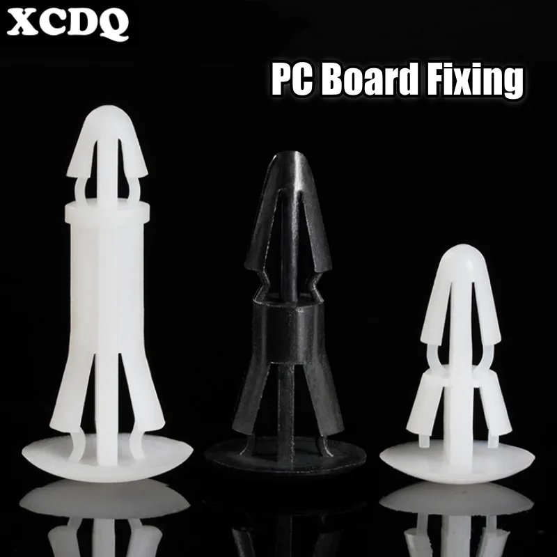 100pcs Rivet Fixing PC Board Snap-In Flat-Bottom Nylon Isolation Column Aircraft Head Spacer Insulated Space Support 3.5mm 4mm