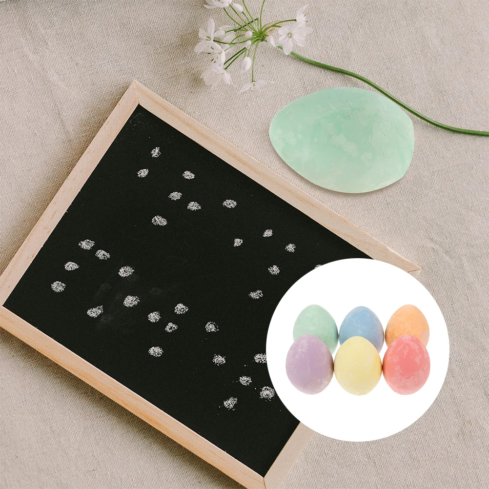 12 Pcs Blackboard Toy Chalk Toddler Outdoor Calcium Sulfate Egg Shaped Sidewalk