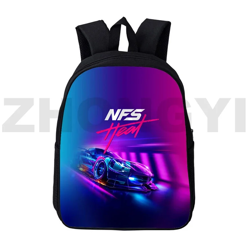 Kindergarten Kids School Bags 12/16 Inch Anime Need for Speed Backpacks NFS Print Pattern Small Mochila Men Women Business Bag