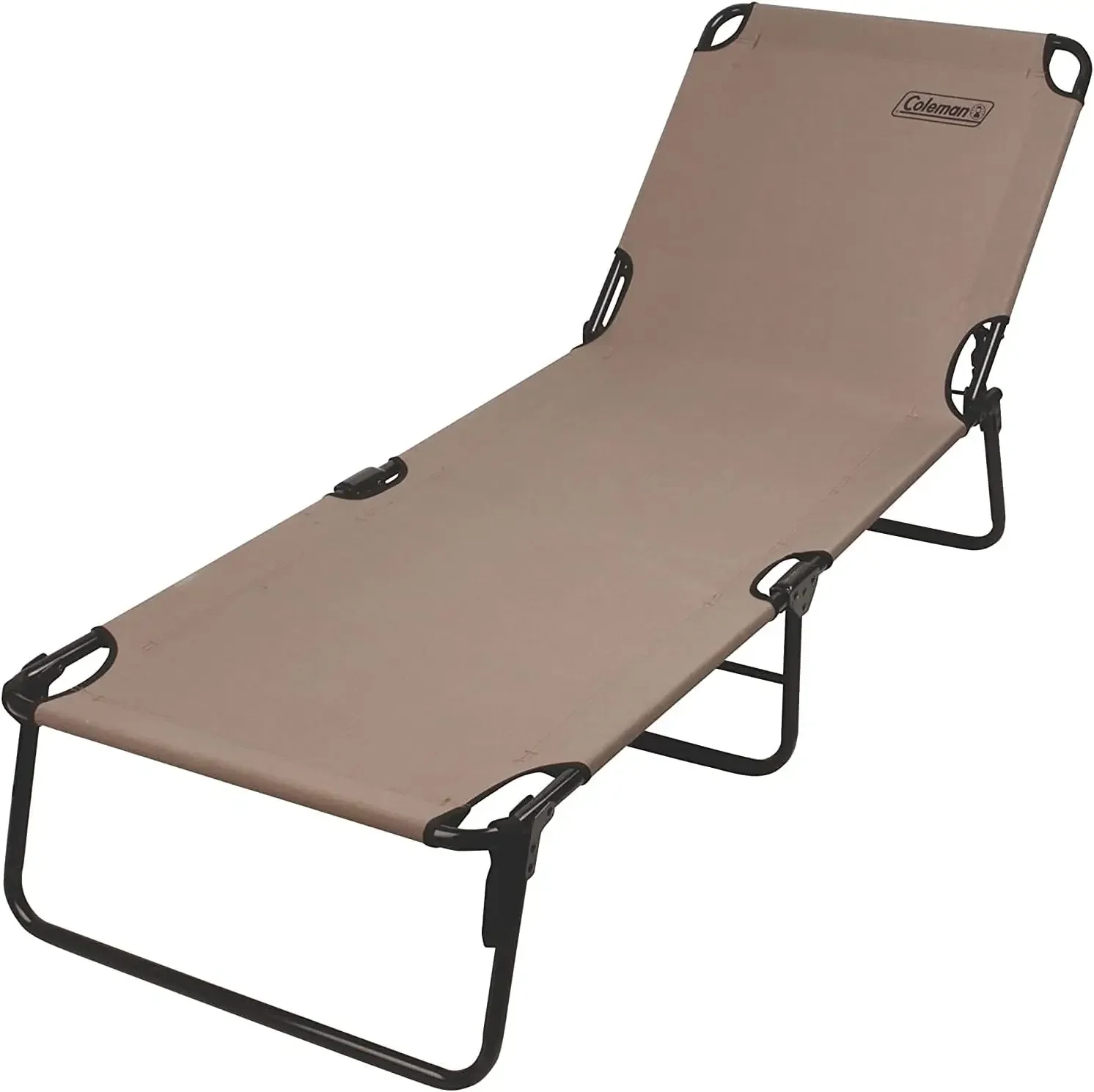 Outdoor Folding Cot, Supports Campers up to 6ft 2in or 225lbs, 4 Back & 2 Foot Positions Folds Compactly to Fit in Trunk