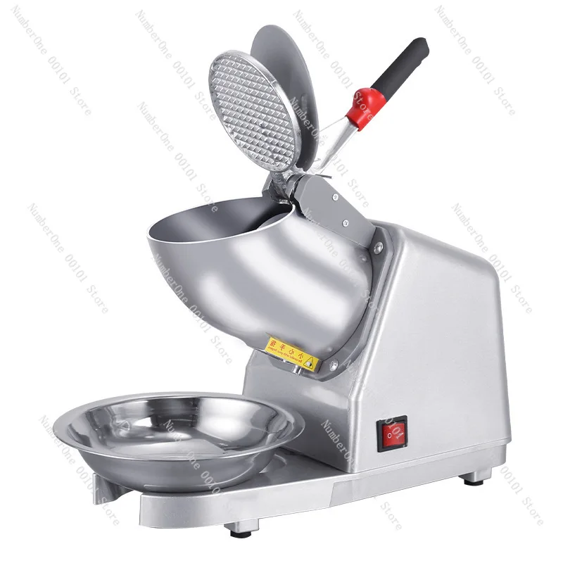 High Power Electric Ice Crusher Shaver Dual Blades Snow Cone Maker Machine Silver