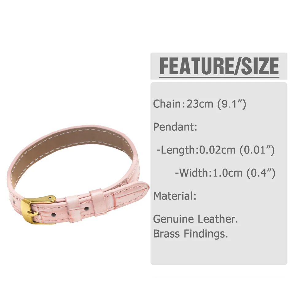 OCESRIO Fashion Multicolor Genuine Leather Bracelet Chain Belt Copper Adjustable Handmade DIY accesorios de joyería brtg04