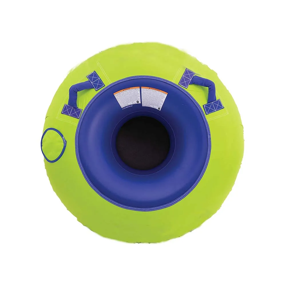 Heavy-Duty PVC Inflatable Snow Tube, Fabric Sewed Towable Sled for Winter Skiing & Snow Entertainment