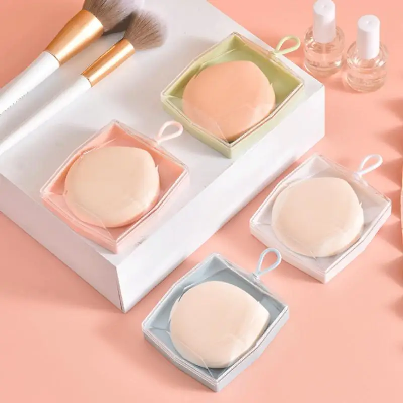 1/5 PCS 플라스틱 박스 케이스 파우더 스펀지 없음 투명 스펀지 퍼프 휴대용 여행 화장품 가방 화장품 보관