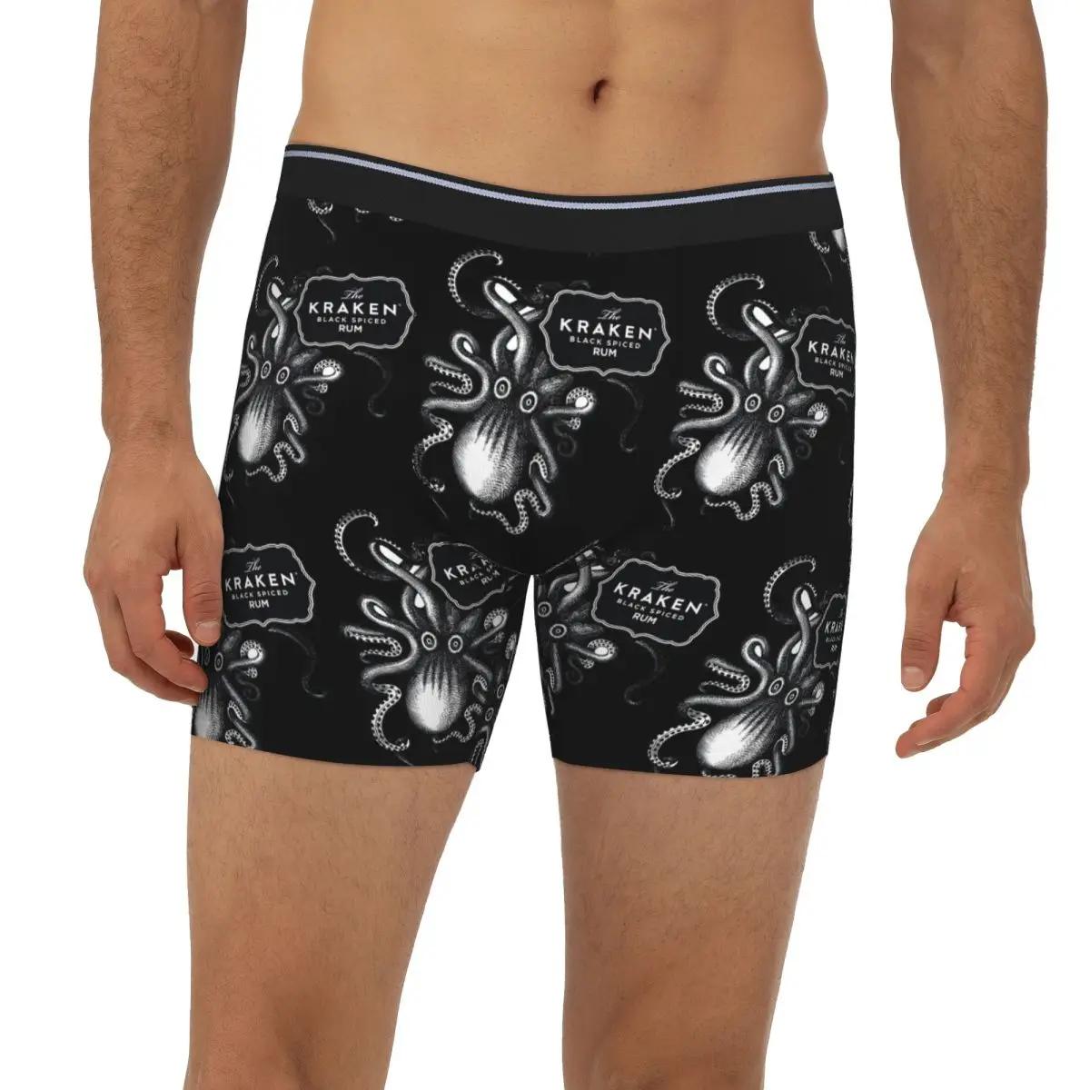 

Длинные трусы-боксеры Kraken Rum, короткие мужские трусы, дышащее нижнее белье для мужчин, подарок бойфренду