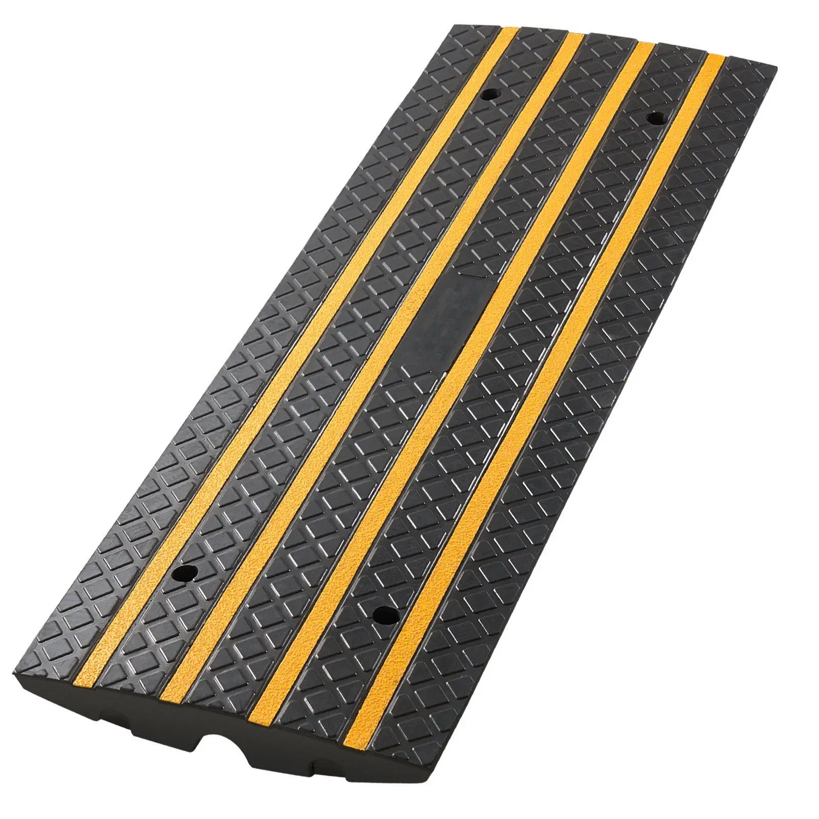 

33069 lbs Rubber Curb Ramp 2.6" Rise with Reflective Strips for Loading Dock Warehouse Garage Sidewalk 1 Pack