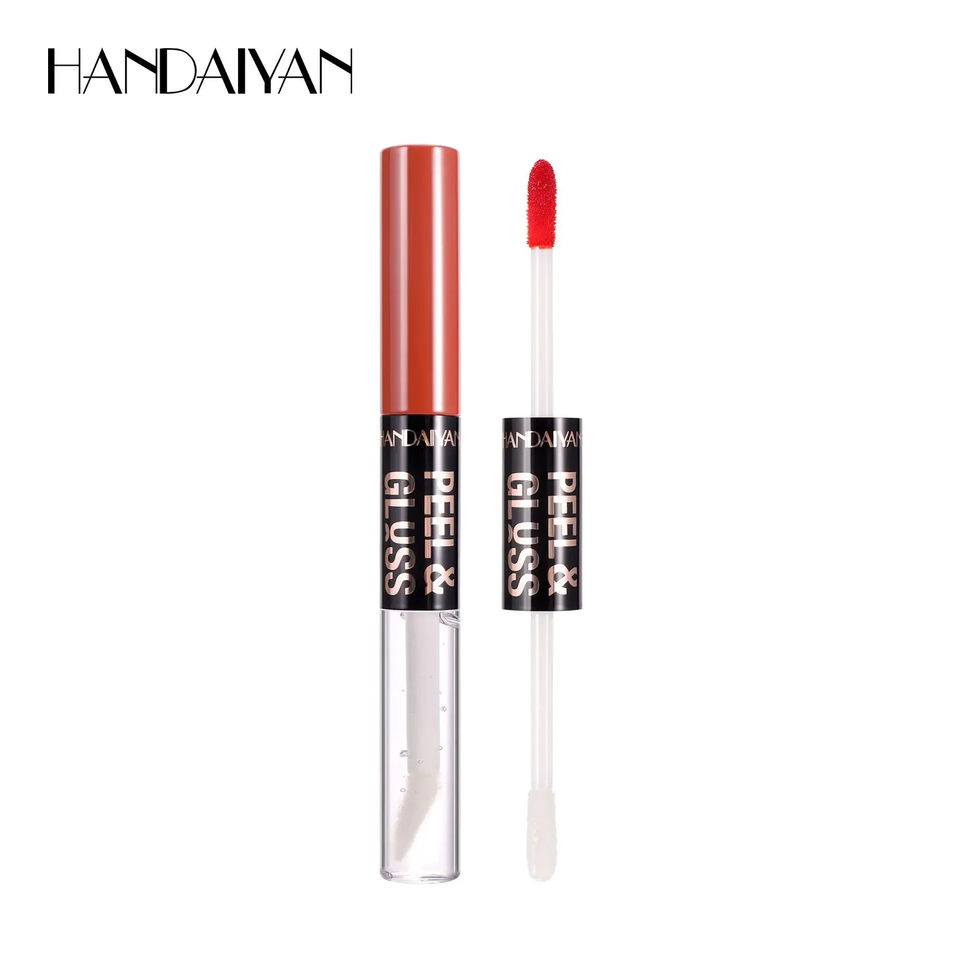 HANDAIYAN Peel-Off Lip Gloss Copo Antiaderente À Prova D 'Água Hidratar 2-em-1 Peel-Off Matte Lip Stain Transparente Espelho Lip Oil