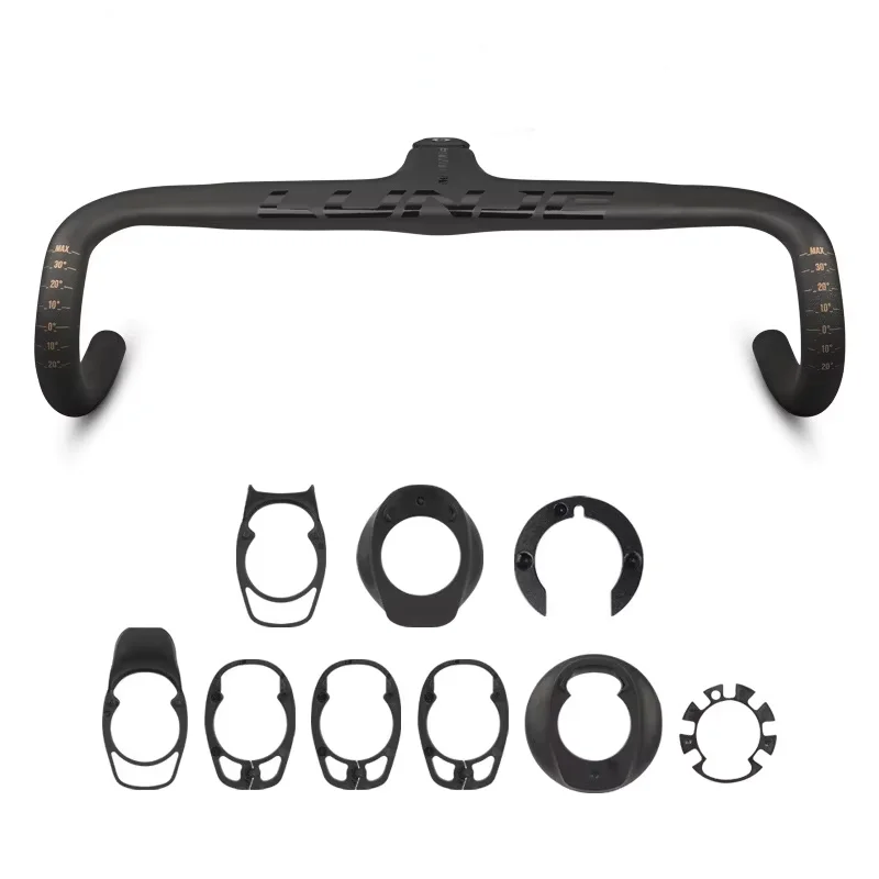 

STLF LUNJE Full Carbon Fiber Integrated Drop Bicycle Handlebar Bike Road Bicycles Electric Bicycle Accessories Carbon Handlebars