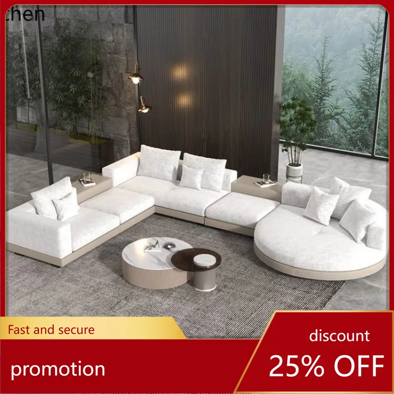 

ZML Large Flat Living Room Simple Corner Sofa Home Large Round Elegant Simple