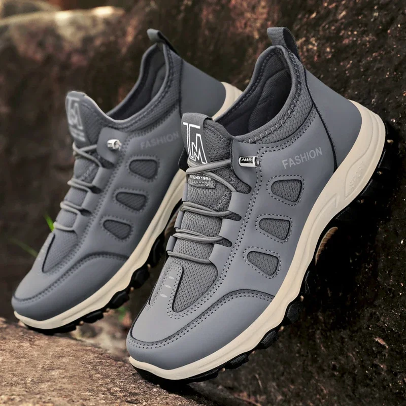 Men's Hiking Shoes Fashion High Quality Men Sneakers Outdoor Trekking Climbing Sport Shoes Breathable Lace Up Men Walking Shoes