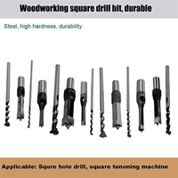 AB02 7Pcs Square Hole Drill Bit, Mortising Chisel Set 1/2-Inch, 1/4-Inch, 3/4Inch, 3/8-Inch, 5/8-Inch, 5/16-Inch, 9/16-Inch