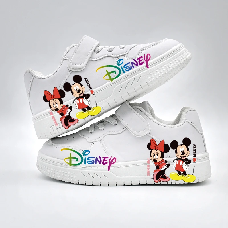 

Детская повседневная обувь Disney для школьников, новая спортивная обувь с дизайном Микки Мауса, противоскользящие дышащие кроссовки для мальчиков и девочек, уличные кроссовки