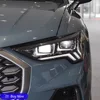 아우디 Q3 2020-2023년식 차량용 전조등 어셈블리 업그레이드 매트릭스 디자인 스타일 LED 듀얼 프로젝터 렌즈 자동차 액세서리 6
