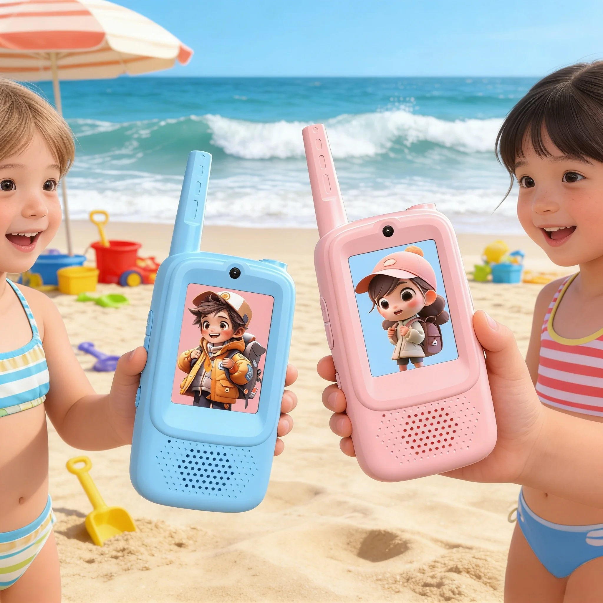 Talkies-walkies vidéo pour enfants, talkies-walkies rechargeables pour enfants, jouets d'intérieur et d'extérieur pour jeux, fêtes, camping, cadeau de Noël