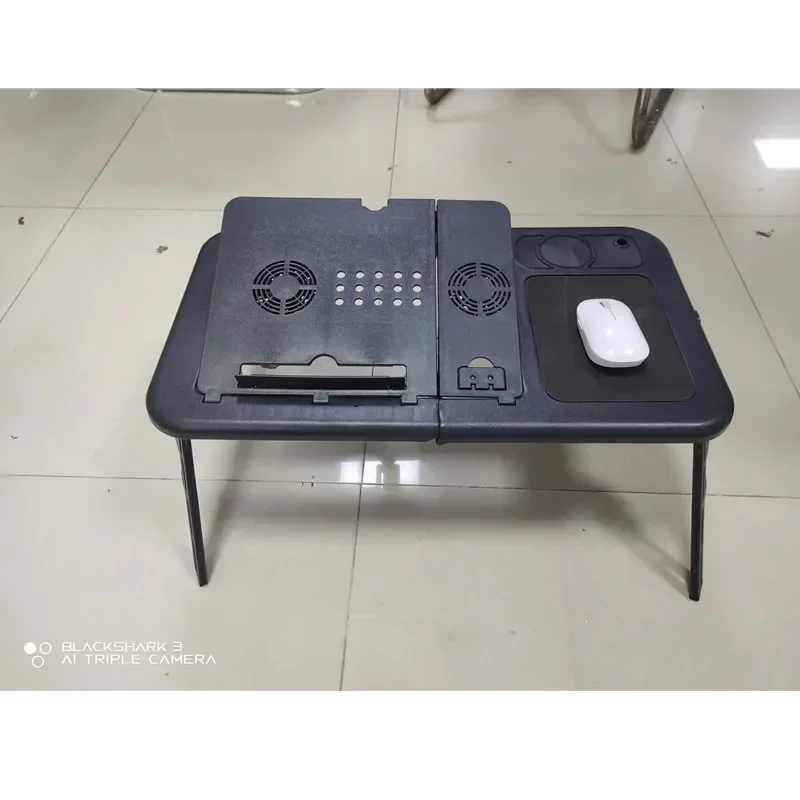 Folding Laptop Desk Adjustable Computer Table Stand Foldable Table Cooling Fan Tray For Bed Sofa Notebook