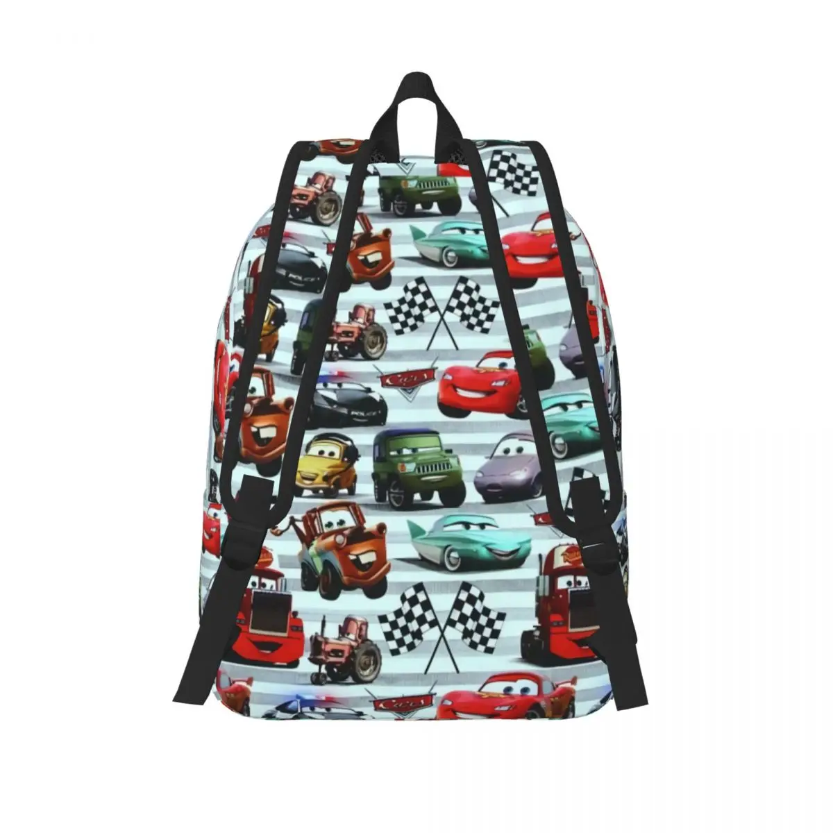 Niestandardowy plecak płócienny Lightning McQueen Car Race Travel Mężczyźni Kobiety Szkoła Laptop Bookbag College Student Torby na co dzień