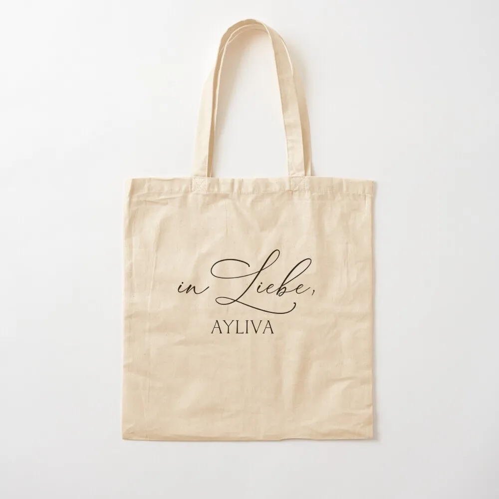 

with love ayliva Tote Bag Cloth bags bags luxury women Big bag Canvas Tote Bag