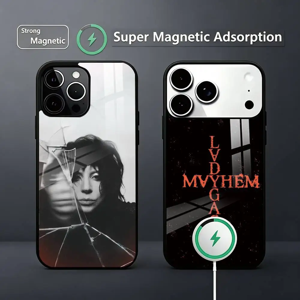 L-LADY GAGA MAYHEM   Phone Case For iPhone17,16,15,14,13,12,11 Plus,Pro Magnetic Supports Magnetic Wireless Charging