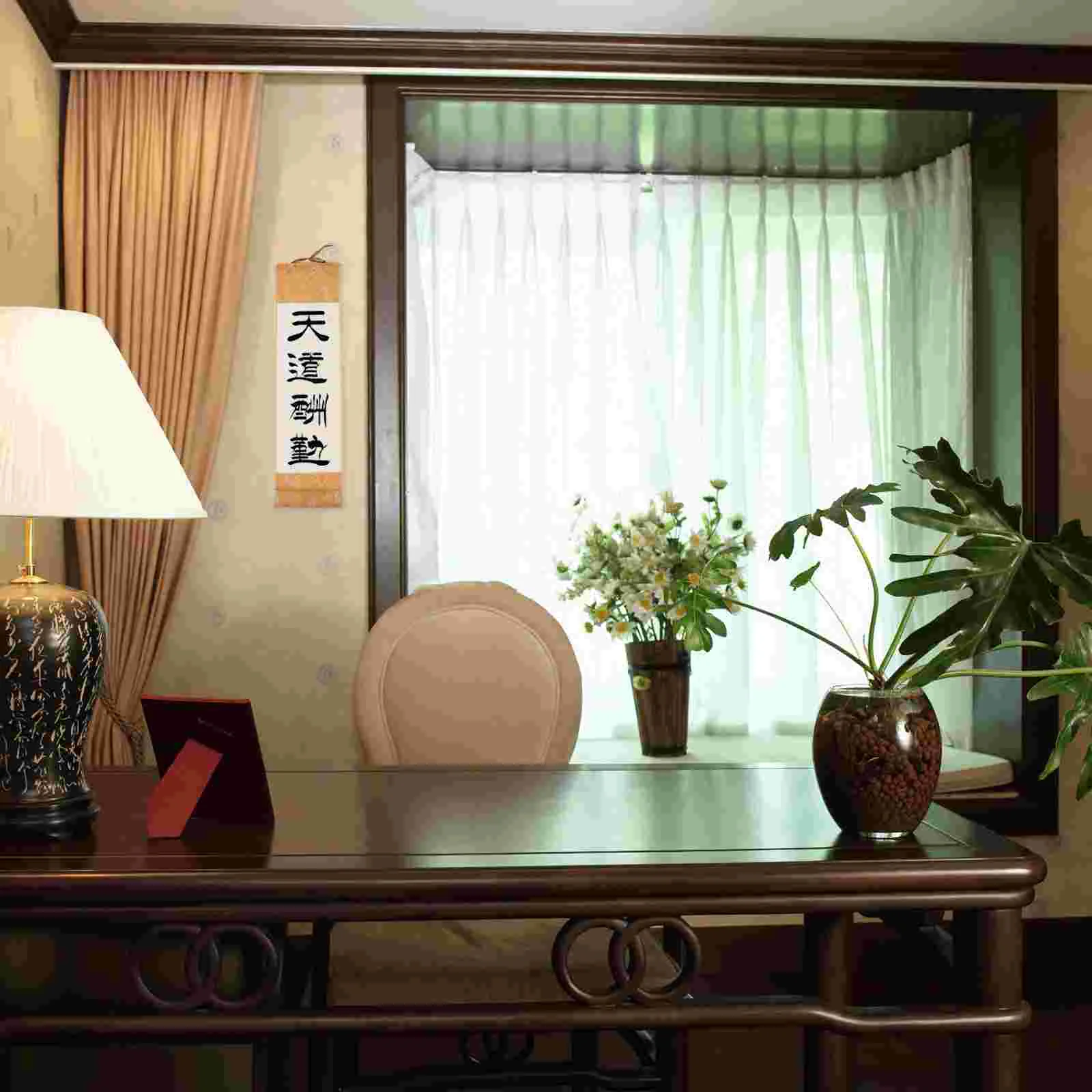 Rice Paper Scroll Calligraphy Frame Chinese Accessory Painting Blank Toddler