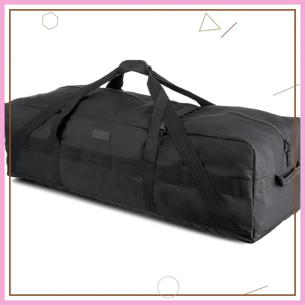 

45" Extra Large Heavy Duty Duffle Bag with Upgrade Zipper, Water Resistant for Camping Travel Sports Equipment Storage