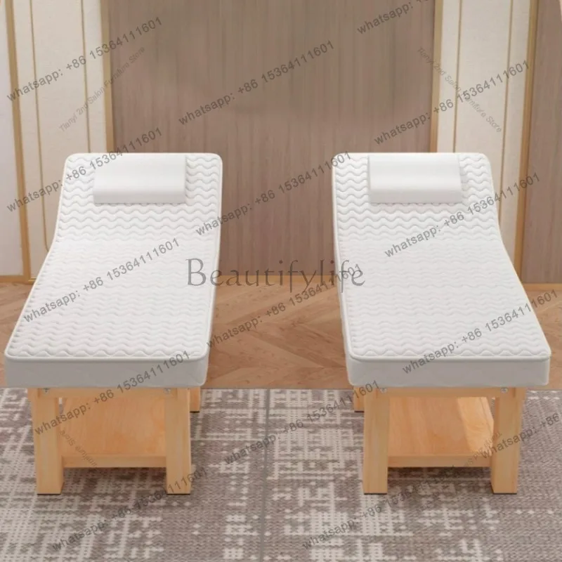 Factory Direct Sales Modern Solid Wood Massage Bed Nordic Beauty Salon Massage Physiotherapy Bed Ear Picking Eyelash Extension S