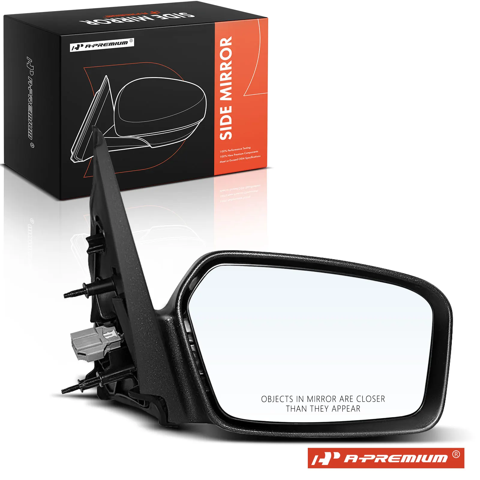 A-Premium Passenger Side Power Door Mirror for Ford Fusion 2006-2009 Mercury Milan 2006-2009 Black