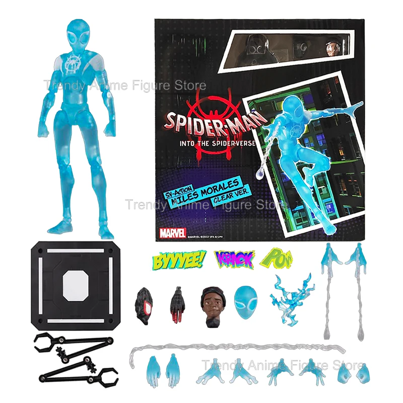

Sv Action Transparent Miles Morales Action Figure Marvel Sentinel Spiderman Spider-Man Into the Spider-Verse Figurine Model Toys