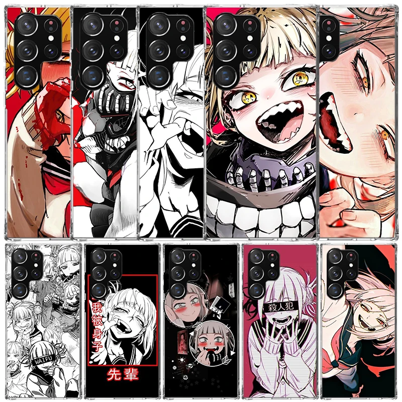 Himiko Toga Waifu Anime MHA Phone Case For Samsung Galaxy S22 S23 S24 Ultra S21 S20 FE S10 Plus S10E S9 S8 + S7 Edge Soft TPU Ba