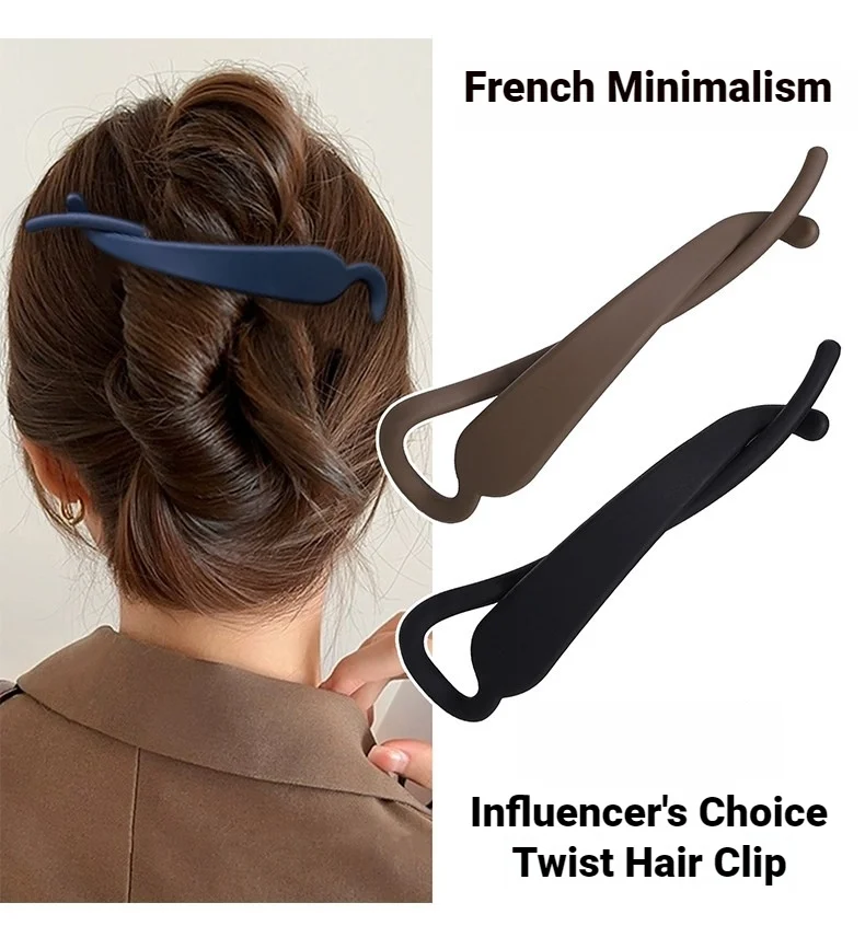 Eleganter, schlichter Bananenclip für vertikale Pferdeschwänze – Haaraccessoire für Damen – Detail 2