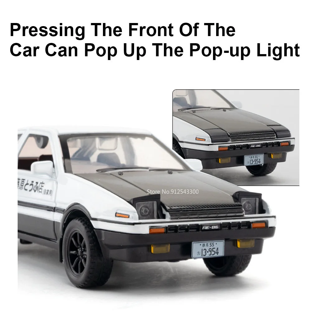 مقياس 1:30 AE86 لعبة سيارة نموذج دييكاست سبيكة التراجع الأبواب فتح الجسم المعدني محاكاة المركبات لعب هدايا للأطفال