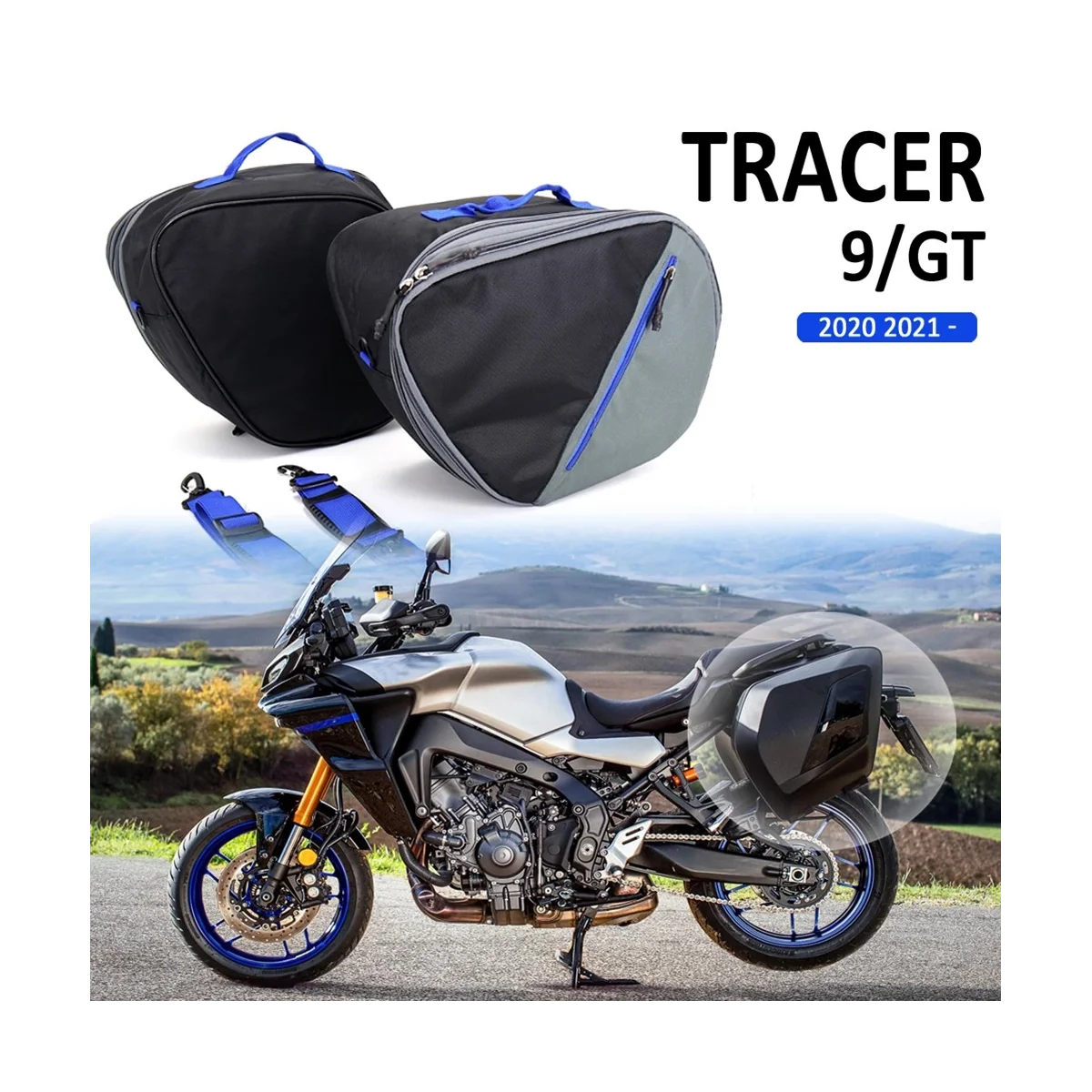 Motorcycle Expandable Inner Bags Pannier Liner Tool Box Saddle Bag for Tracer 9 / 900